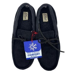 Dearfoams Men's Corduroy Moccasin Slippers Size 9-10M